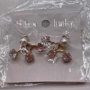 Fashion Jewelry Gold and Silver Pearl Earrings